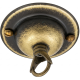 Hand-Antiqued Solid Brass Ceiling Rose with Metal Chain Loop