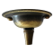 Hand-Antiqued Solid Brass Ceiling Rose with Metal Cord Grip