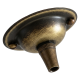 Hand-Antiqued Solid Brass Ceiling Rose with Metal Cord Grip