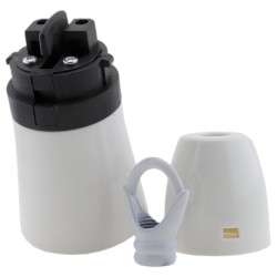 Lampholder B22 White With Shade Skirt and Metal Chain Loop Lampholder B22 White With Shade Skirt and Metal Chain Loop