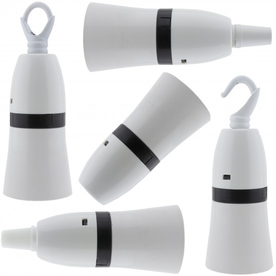 Lampholder B22 White With Shade Skirt and 10mm Threaded Entry Lampholder B22 White With Shade Skirt and 10mm Threaded Entry