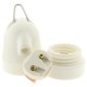 Glazed Porcelain Festoon E27 Lampholder in White Glazed Porcelain Festoon E27 Lampholder in White