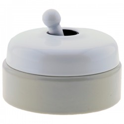 Vintage Style 4Way Intermediate Toggle Light Switch With Applied White Finish Vintage Style 4Way Intermediate Toggle Light Switch With Applied White Finish